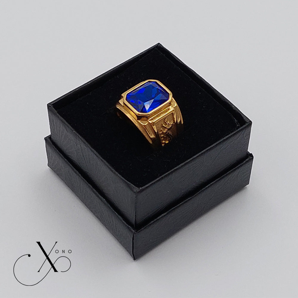 Royal Blue Zircon Gold Ring