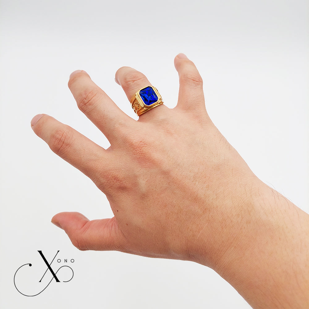 Royal Blue Zircon Gold Ring