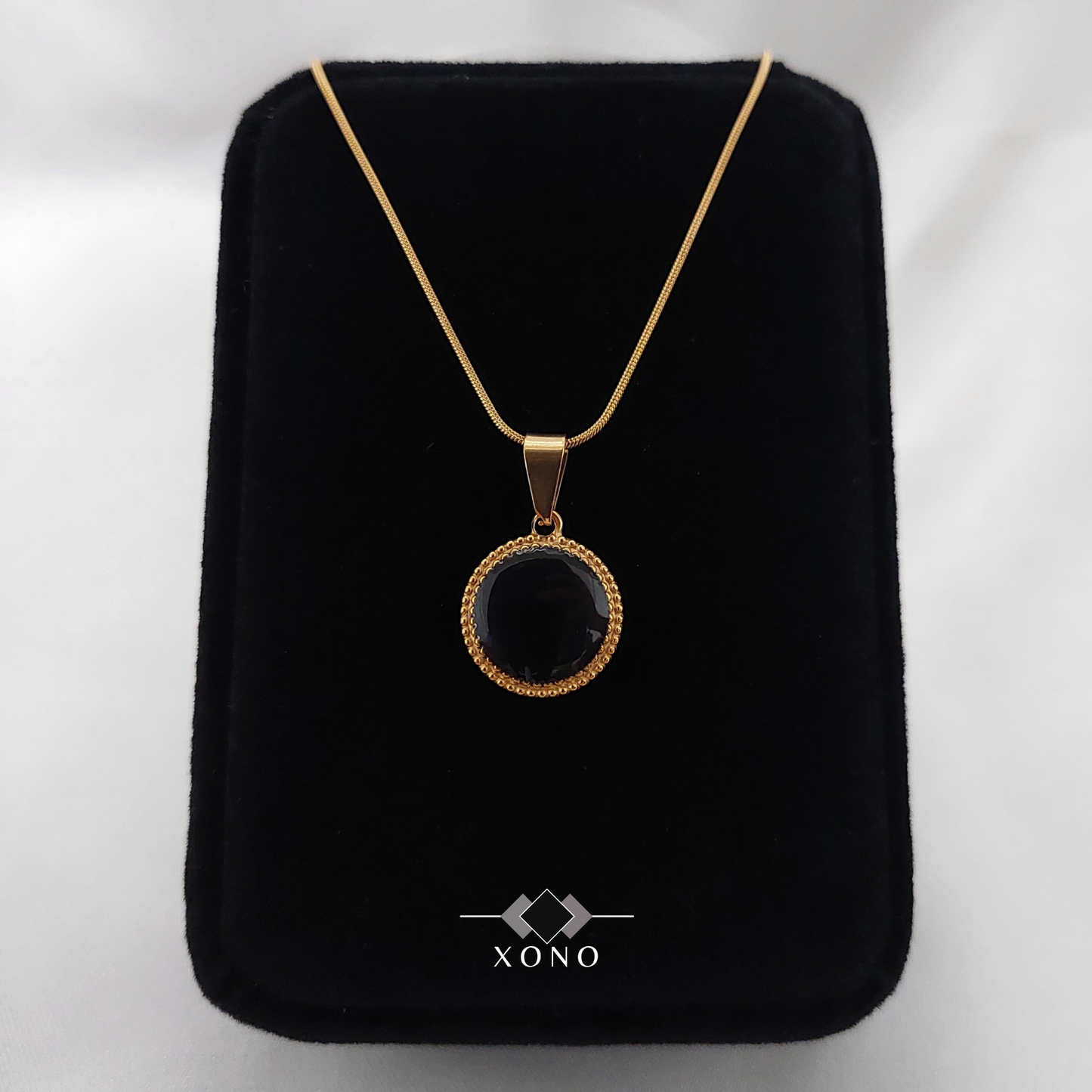 Black Circle Necklace