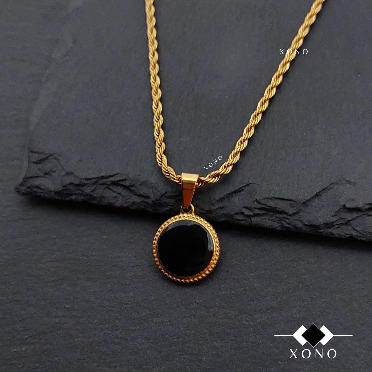 Black Circle Necklace