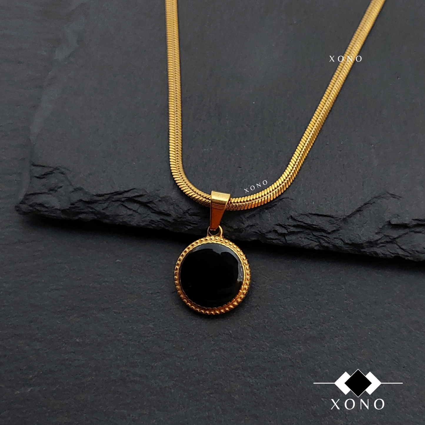 Black Circle Necklace