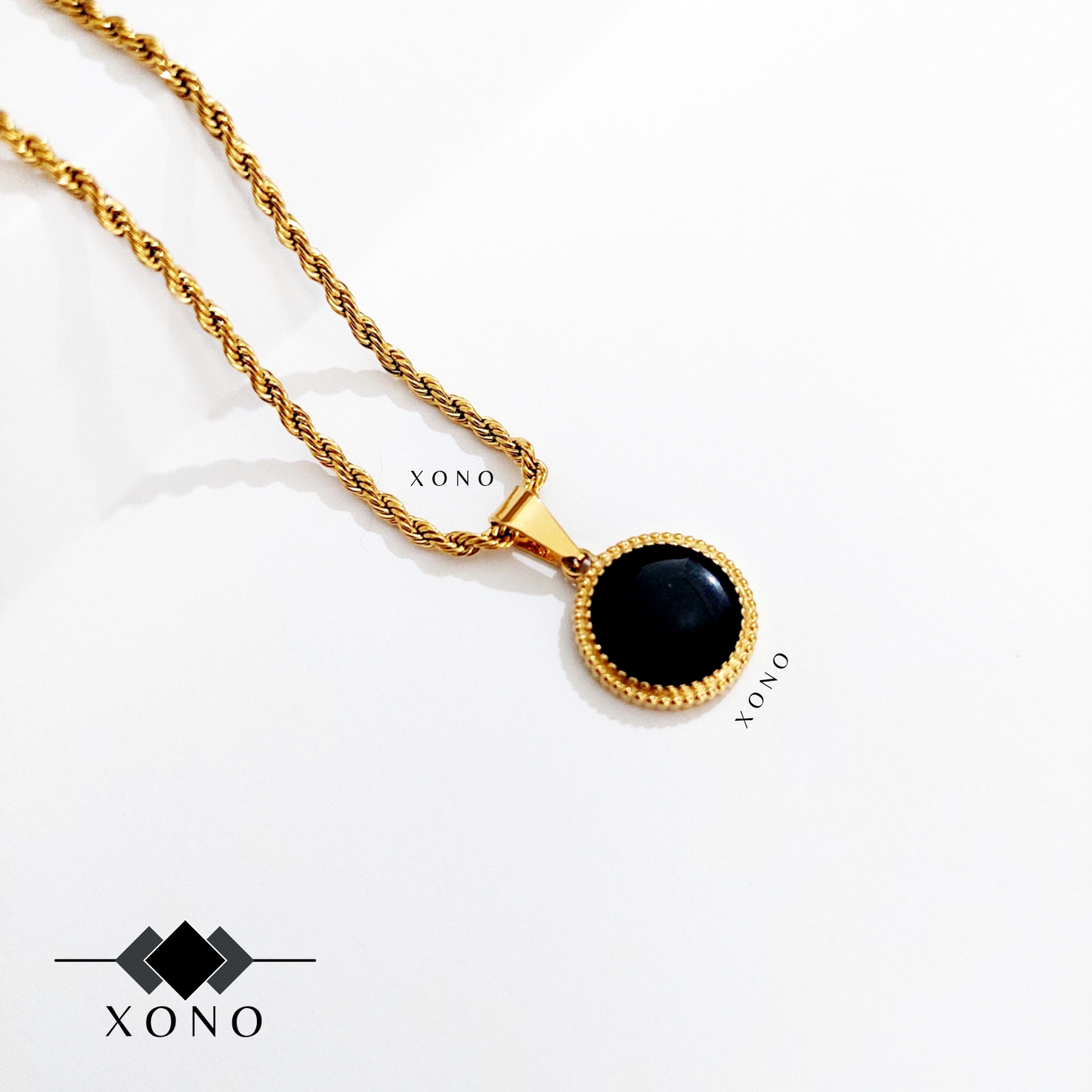 Black Circle Necklace