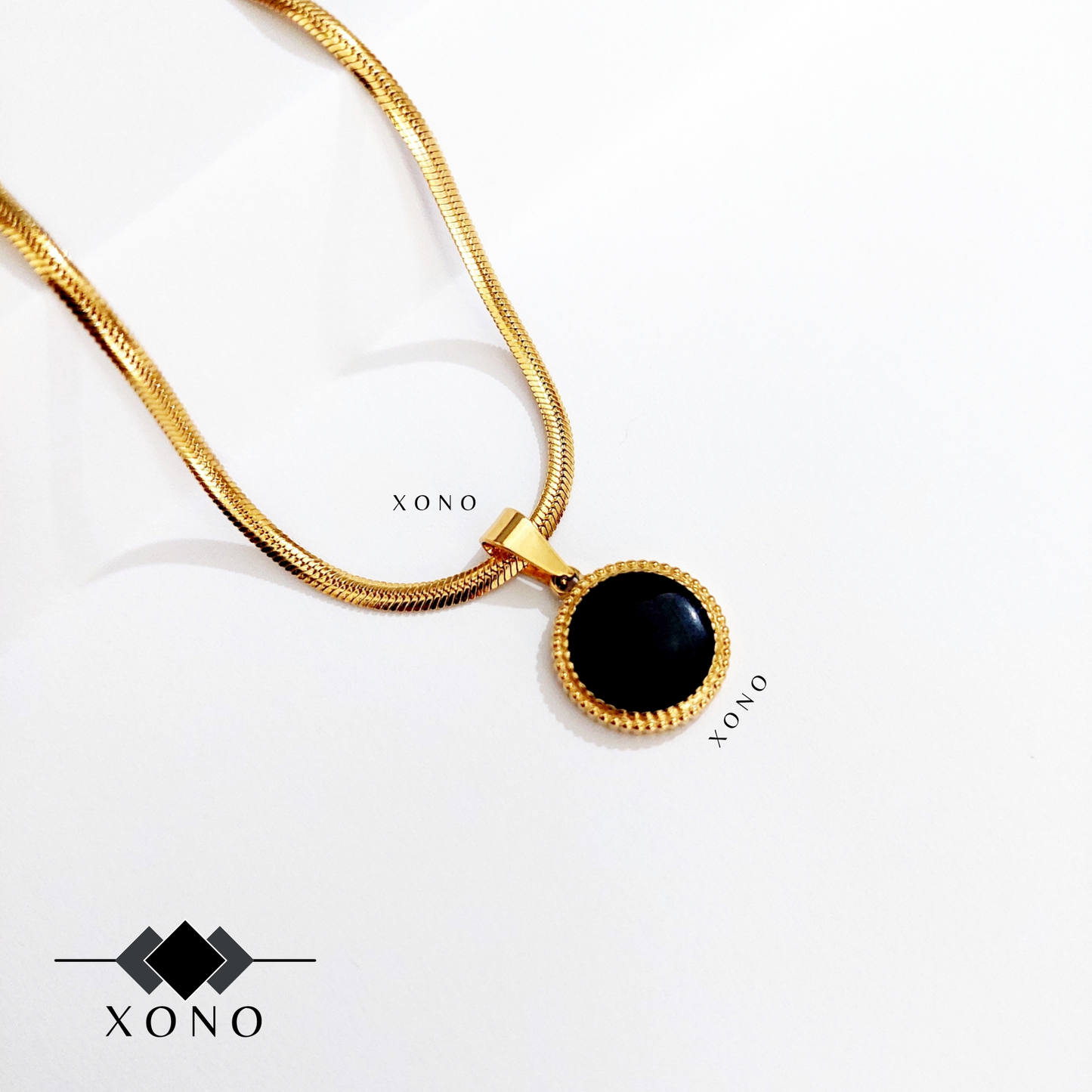 Black Circle Necklace