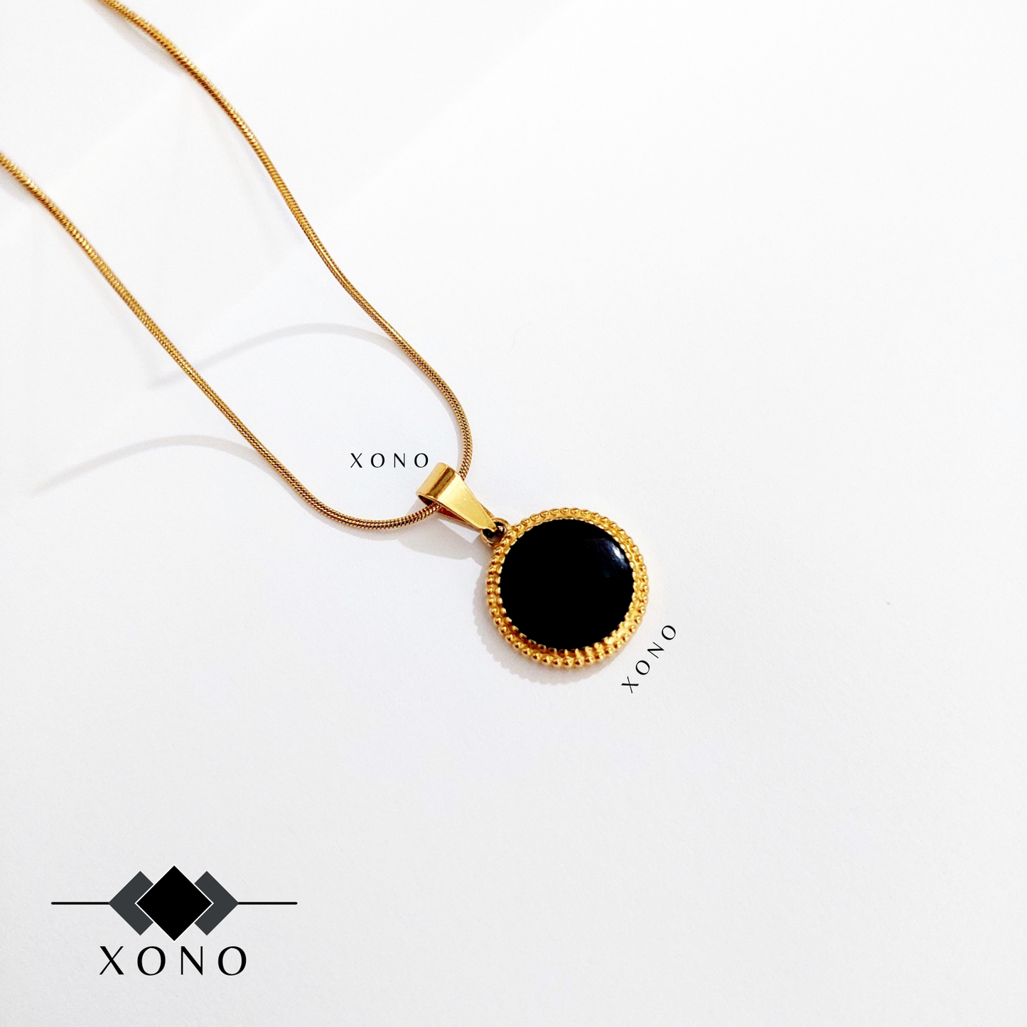 Black Circle Necklace