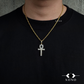 Premium Gold Iced Ankh Necklace