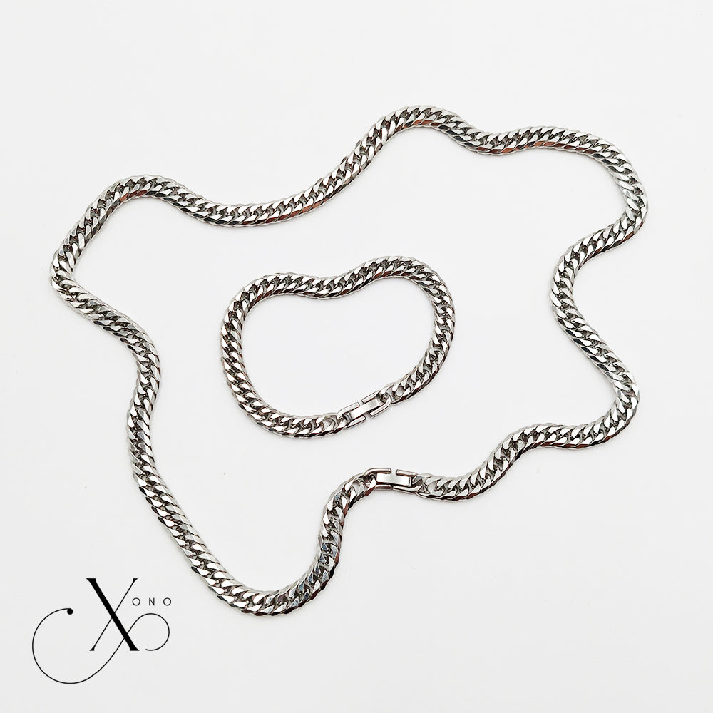 Japan Cut Necklace & Bracelet Set with Clip Lock