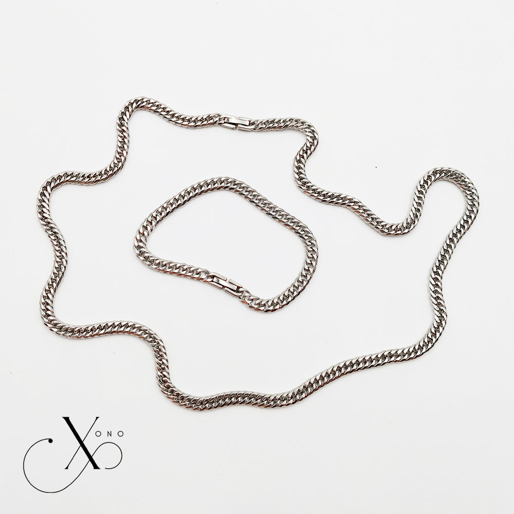 Japan Cut Necklace & Bracelet Set with Clip Lock