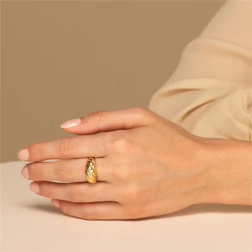 Gold Croissant Ring