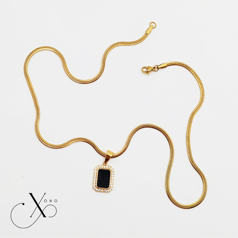Iced Black Onyx Necklace