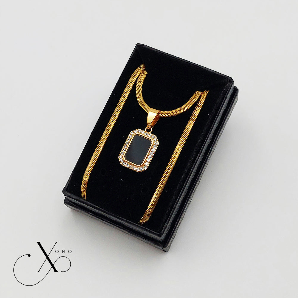 Iced Black Onyx Necklace