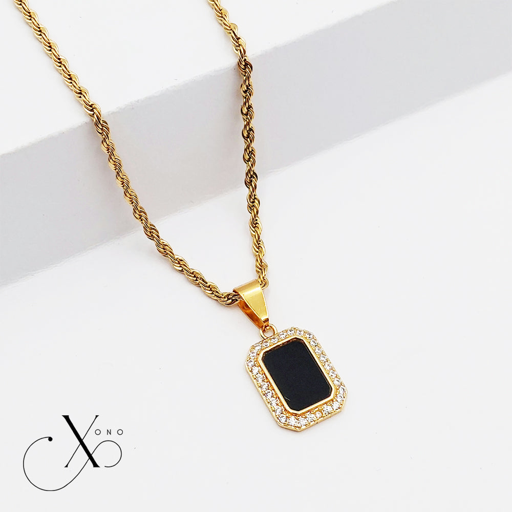 Iced Black Onyx Necklace