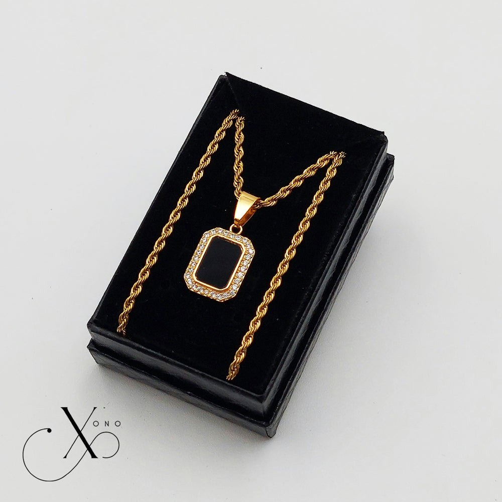 Iced Black Onyx Necklace