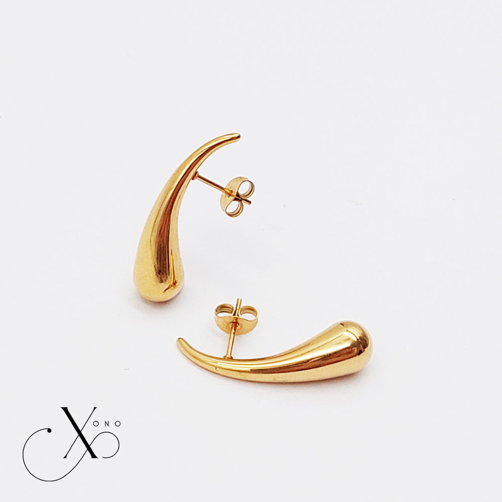 Curved Teardrop Earrings
