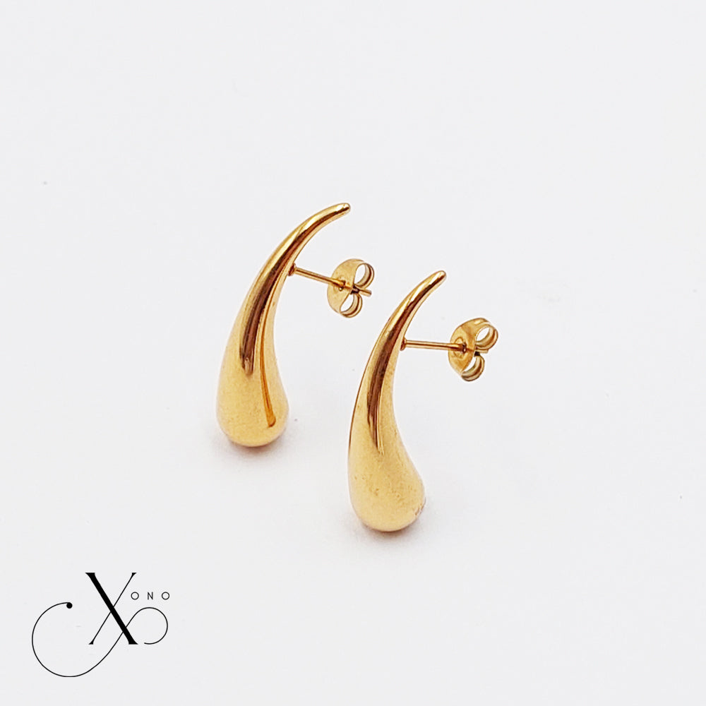 Curved Teardrop Earrings