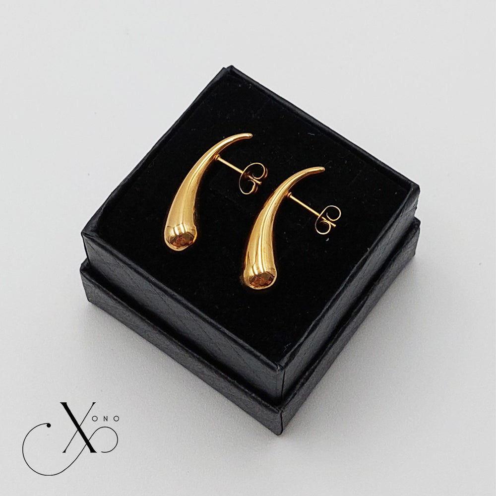 Curved Teardrop Earrings
