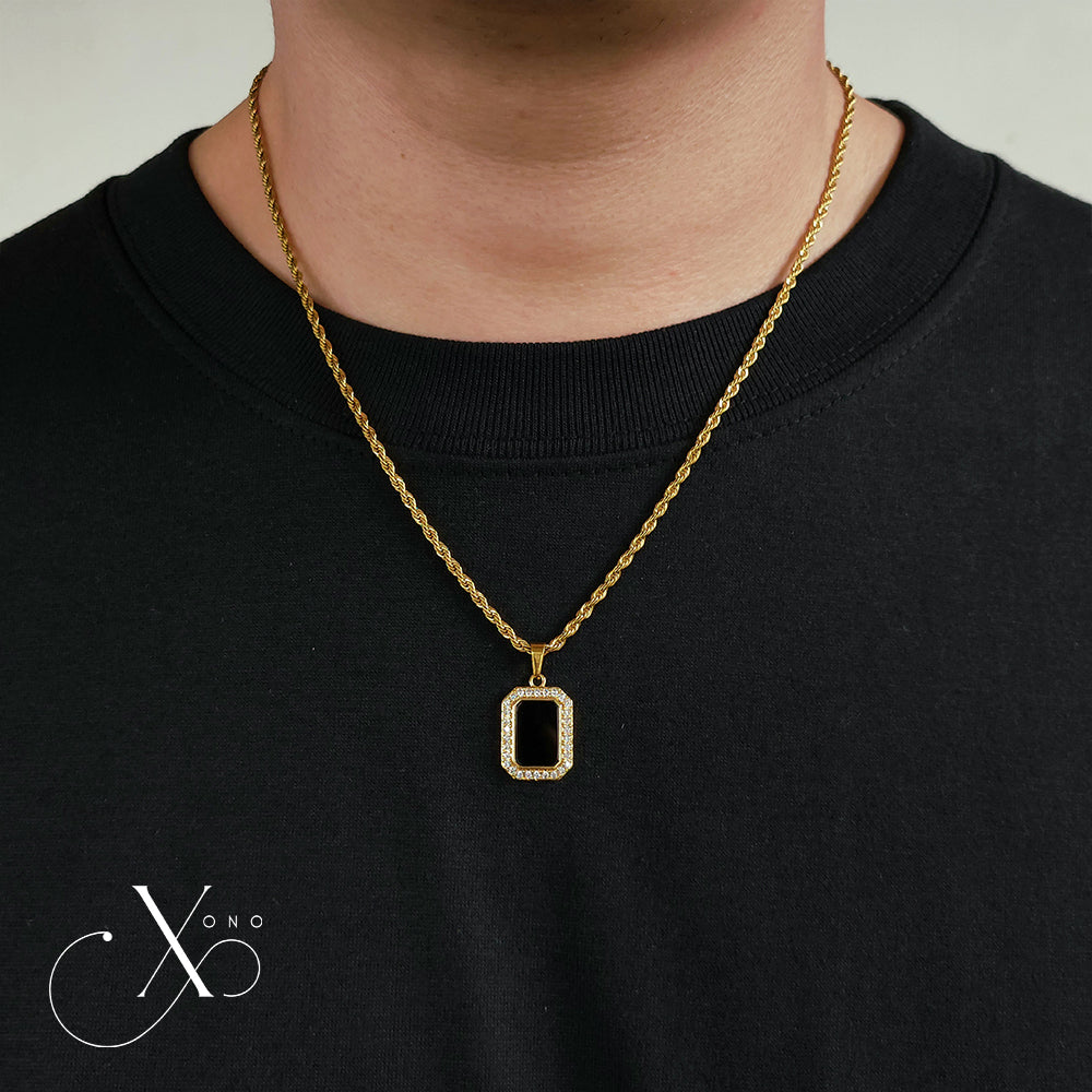 Iced Black Onyx Necklace