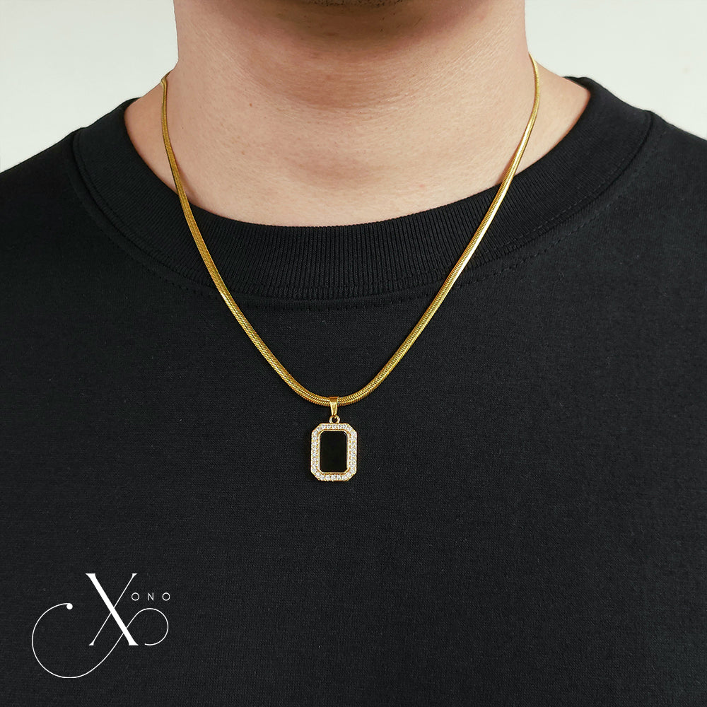 Iced Black Onyx Necklace