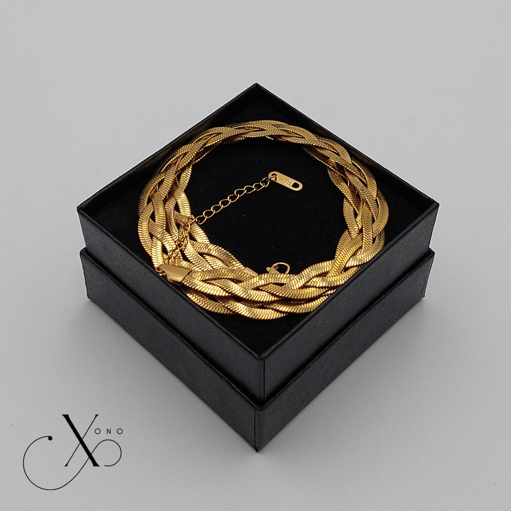 Gold Braid Necklace