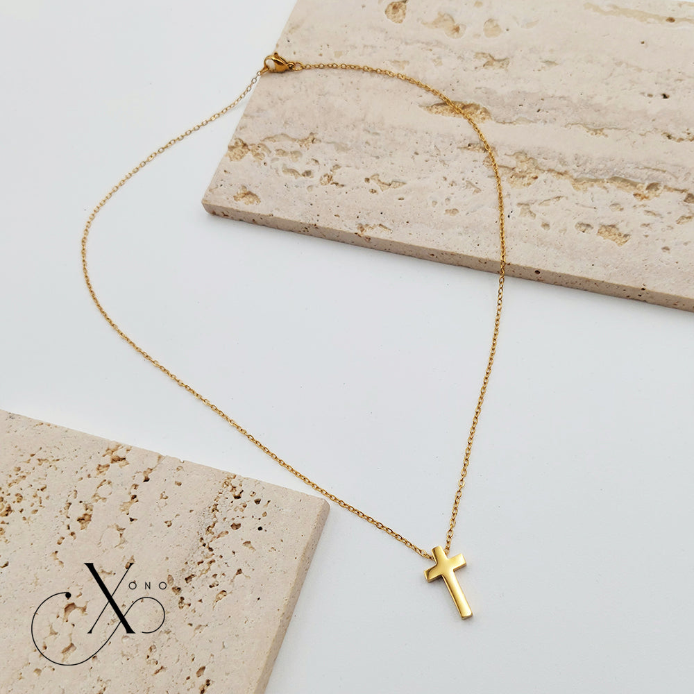 Golden Cross Necklace v2