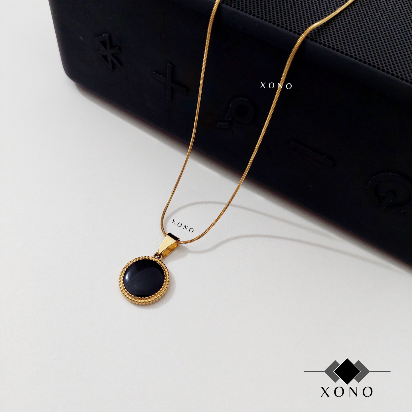 Black Circle Necklace
