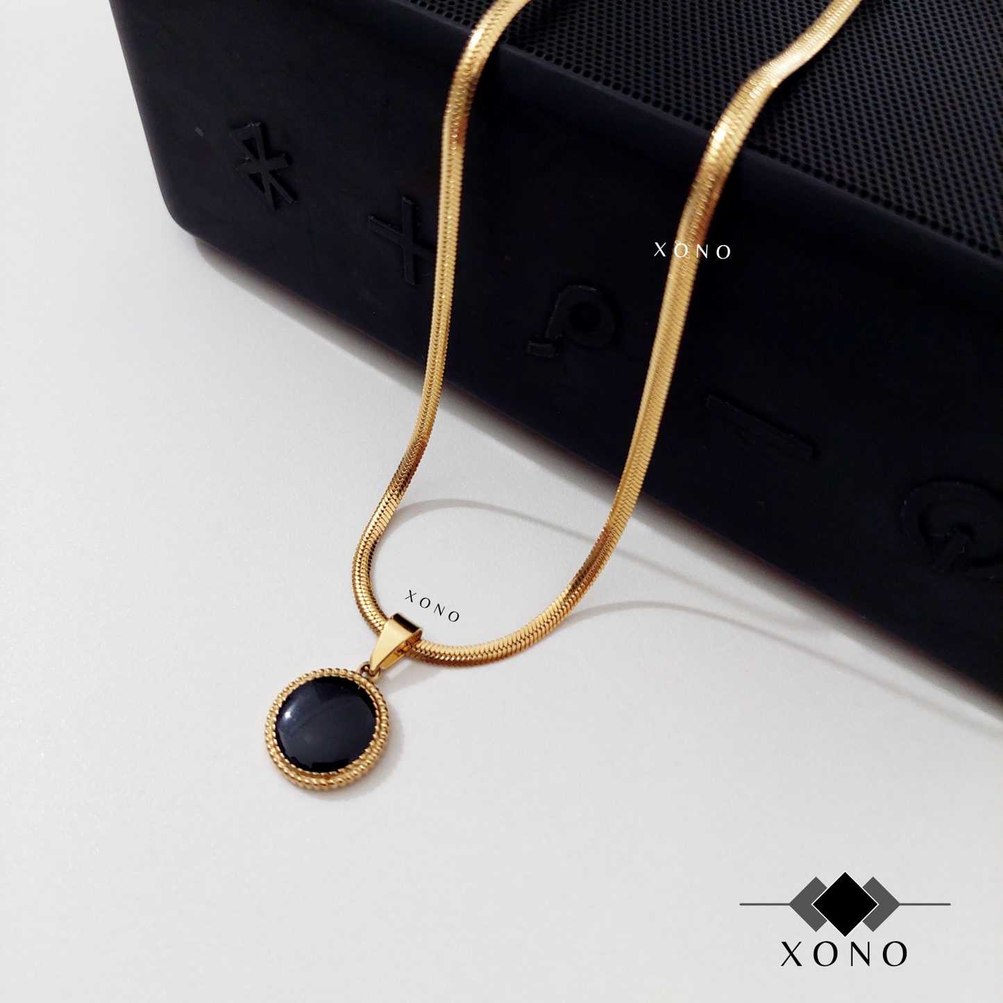 Black Circle Necklace