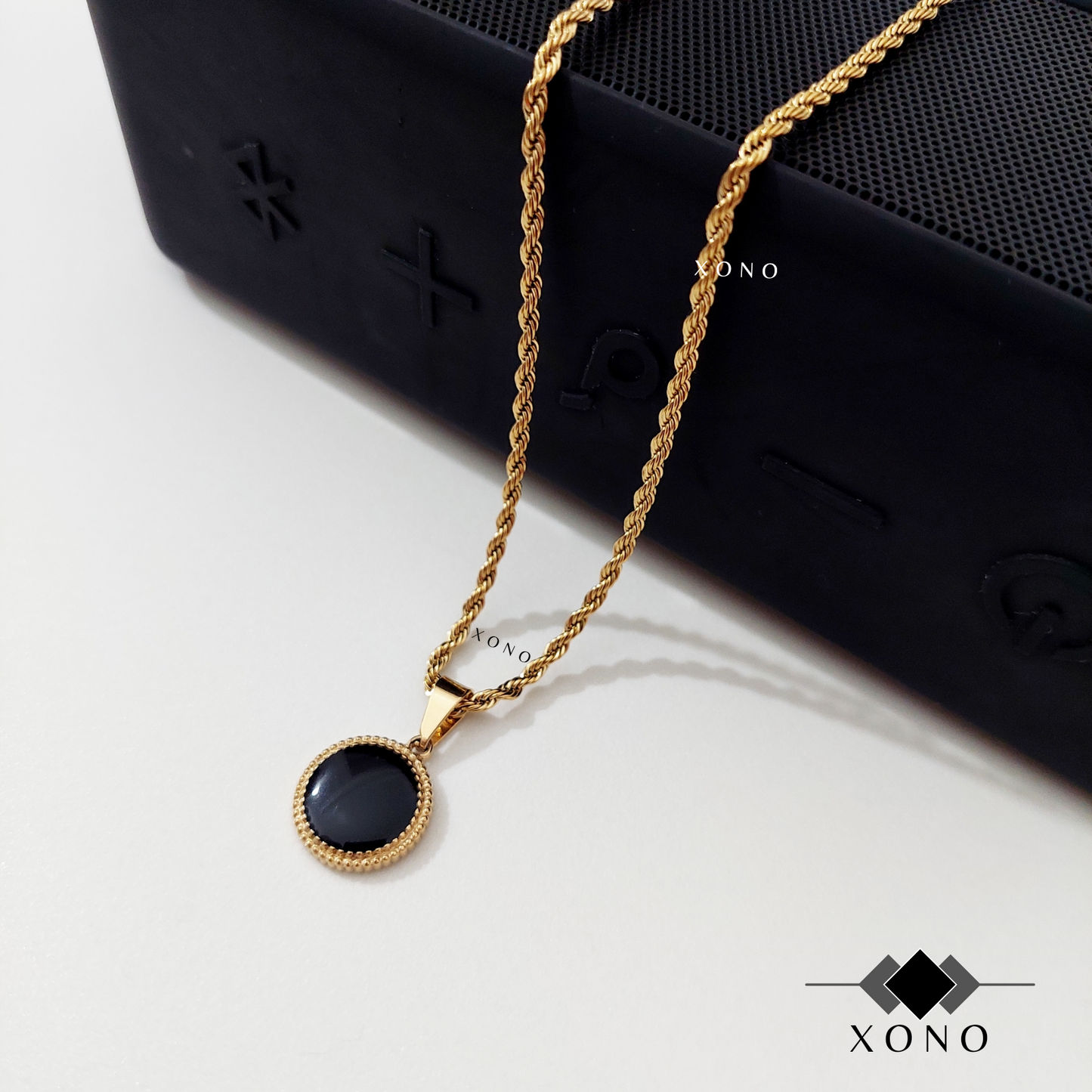 Black Circle Necklace