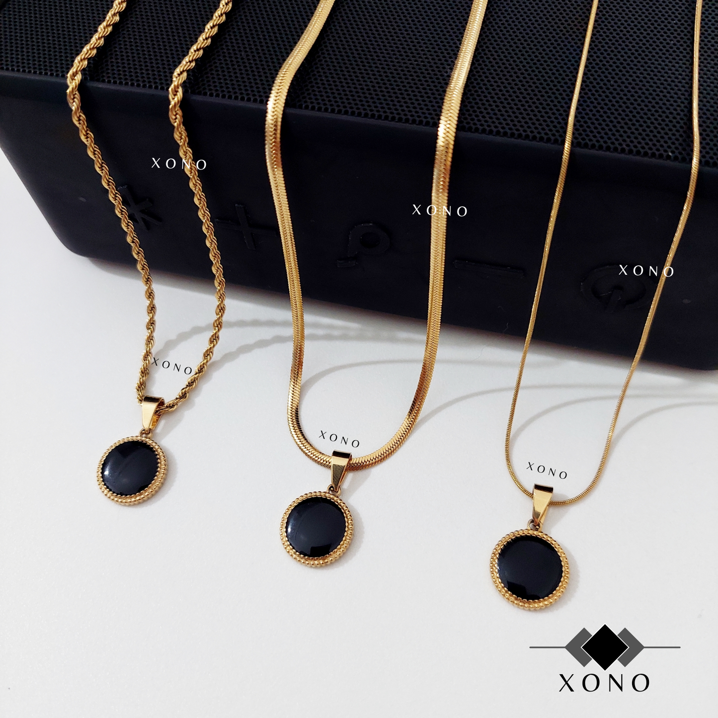 Black Circle Necklace
