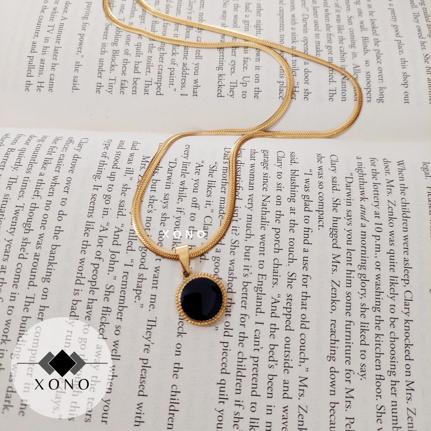 Black Circle Necklace