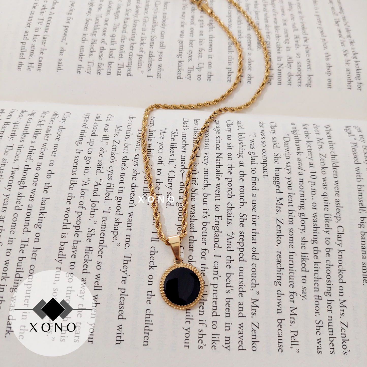 Black Circle Necklace