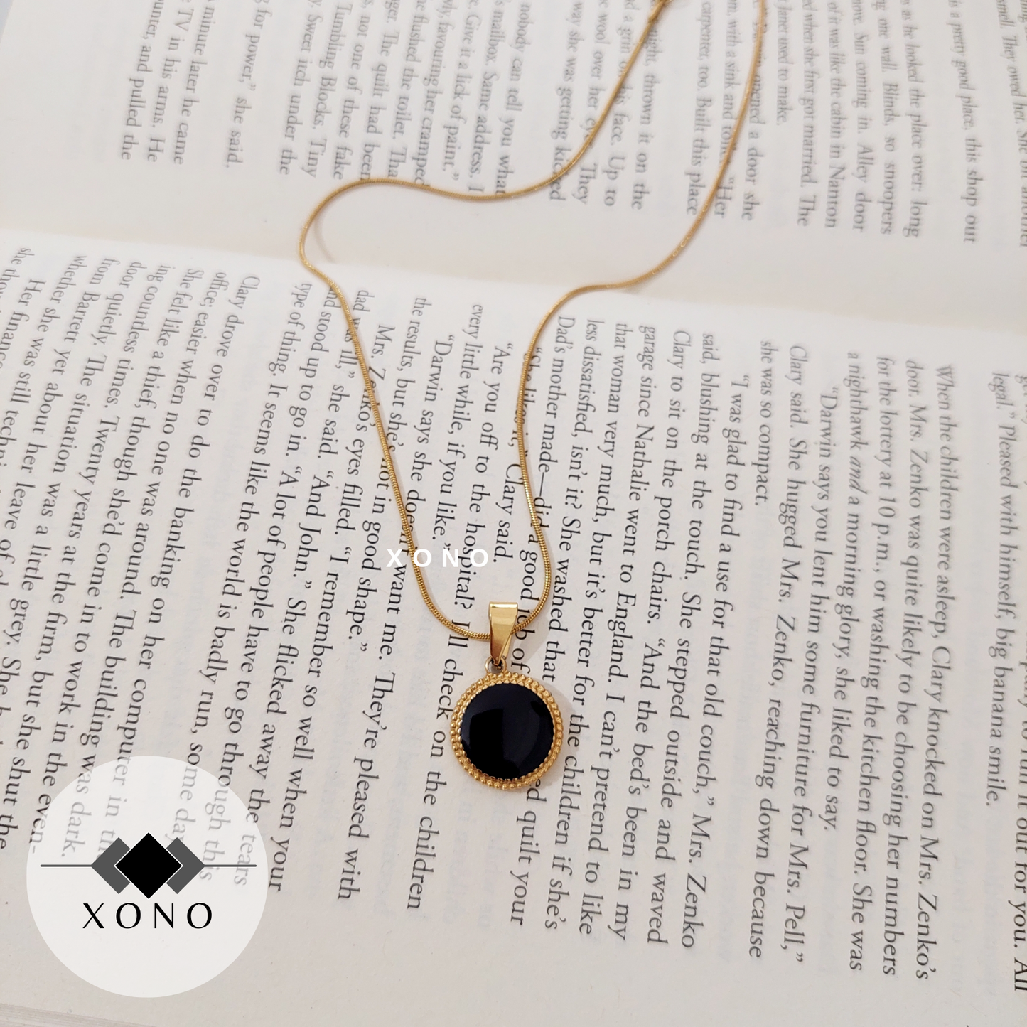 Black Circle Necklace