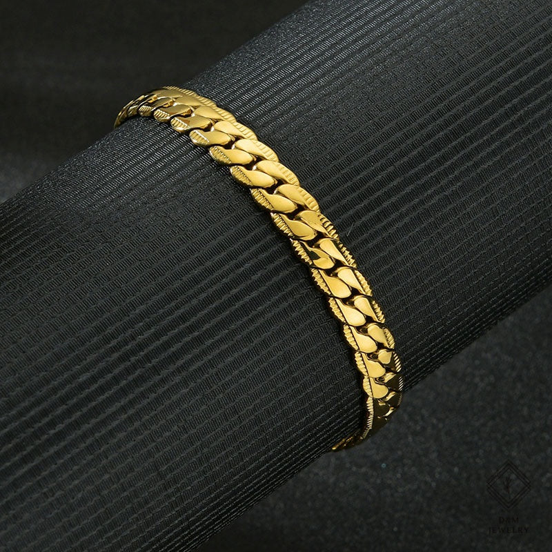 Bone Pattern Flat Snake Bracelet