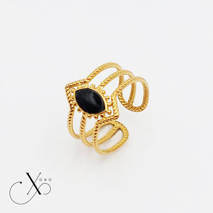 Black Hallow Layered Ring