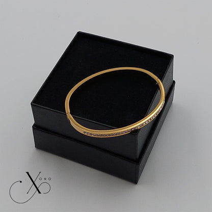 Iced Gold Bangle