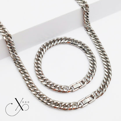 Japan Cut Necklace & Bracelet Set with Clip Lock
