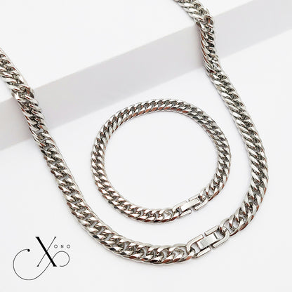 Japan Cut Necklace & Bracelet Set with Clip Lock