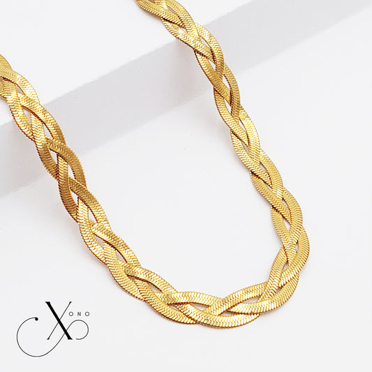 Gold Braid Necklace