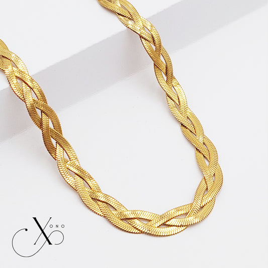 Gold Braid Necklace