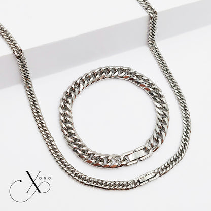 Japan Cut Necklace & Bracelet Set with Clip Lock
