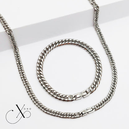 Japan Cut Necklace & Bracelet Set with Clip Lock