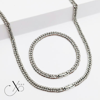 Japan Cut Necklace & Bracelet Set with Clip Lock