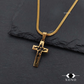 Black Detailed Cross Necklace