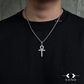Premium Silver Iced Ankh Necklace