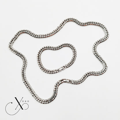 Japan Cut Necklace & Bracelet Set with Clip Lock