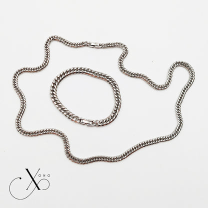 Japan Cut Necklace & Bracelet Set with Clip Lock