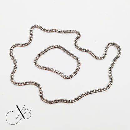 Japan Cut Necklace & Bracelet Set with Clip Lock