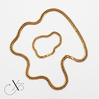 Japan Cut Necklace & Bracelet Set with Clip Lock