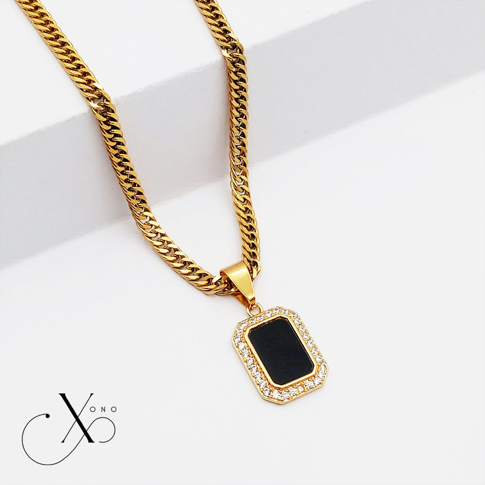 Iced Black Onyx Necklace