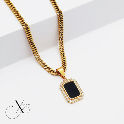 Iced Black Onyx Necklace