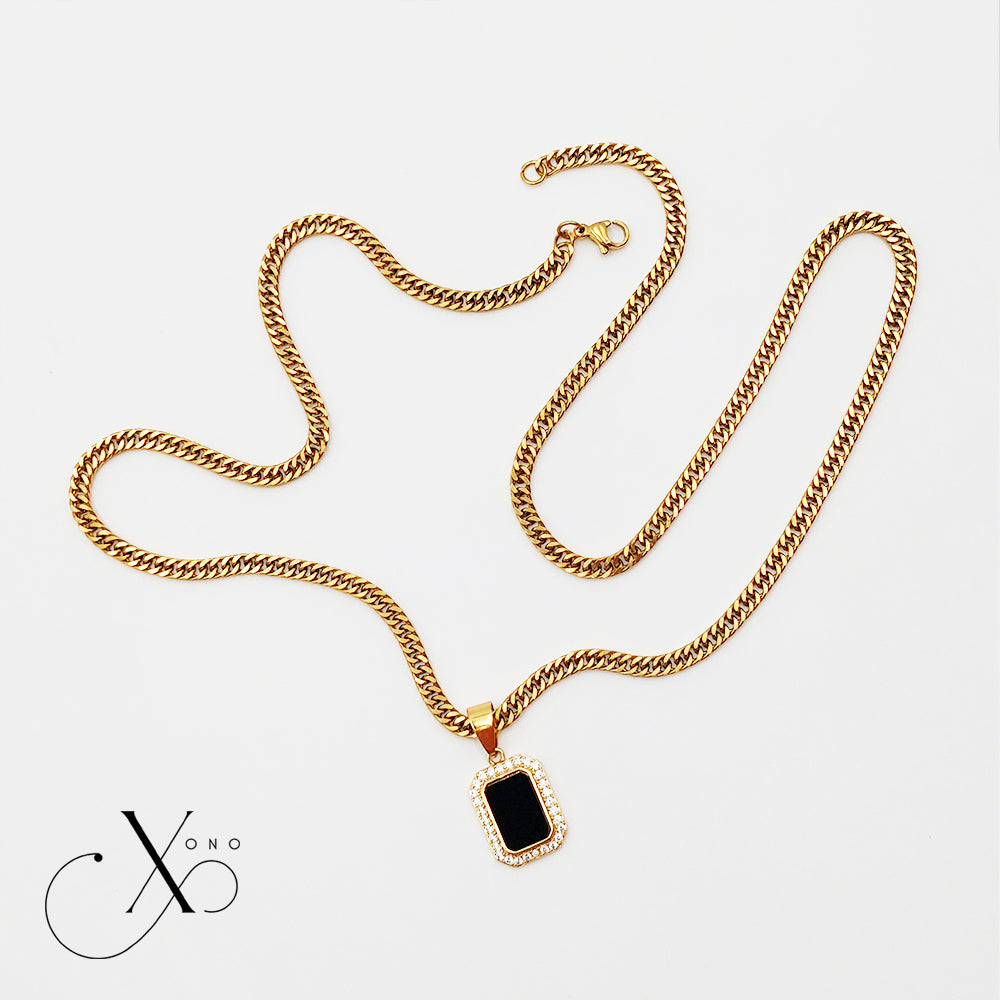 Iced Black Onyx Necklace