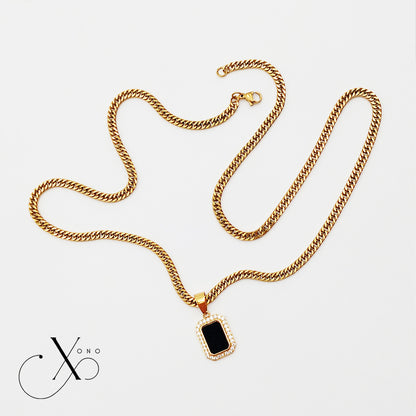 Iced Black Onyx Necklace